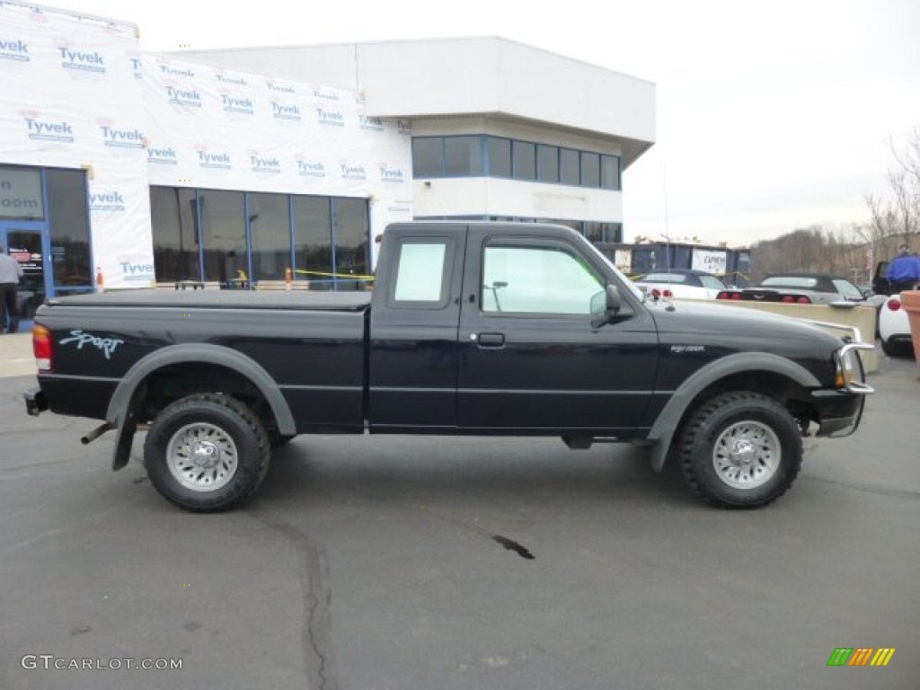 1999 Ranger Sport Extended Cab 4x4 - Black Clearcoat / Dark Graphite photo #2