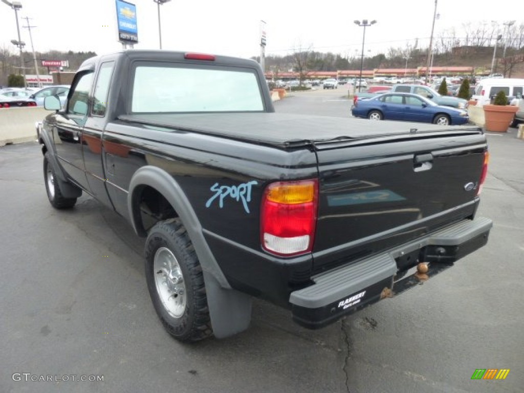 1999 Ranger Sport Extended Cab 4x4 - Black Clearcoat / Dark Graphite photo #5