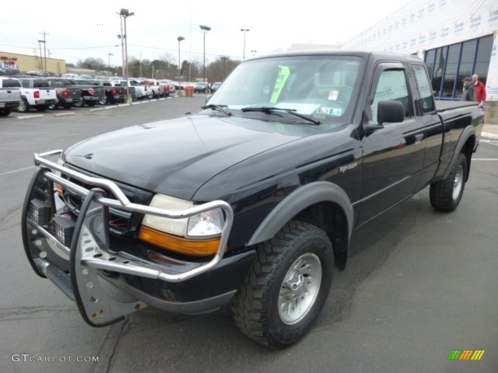 1999 Ranger Sport Extended Cab 4x4 - Black Clearcoat / Dark Graphite photo #7