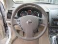 2010 Nissan Sentra Beige Interior Steering Wheel Photo