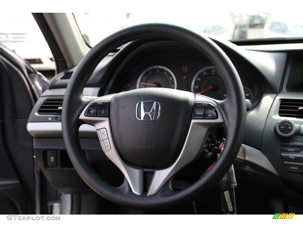 2011 Honda Accord EX Coupe Black Steering Wheel Photo #78255961