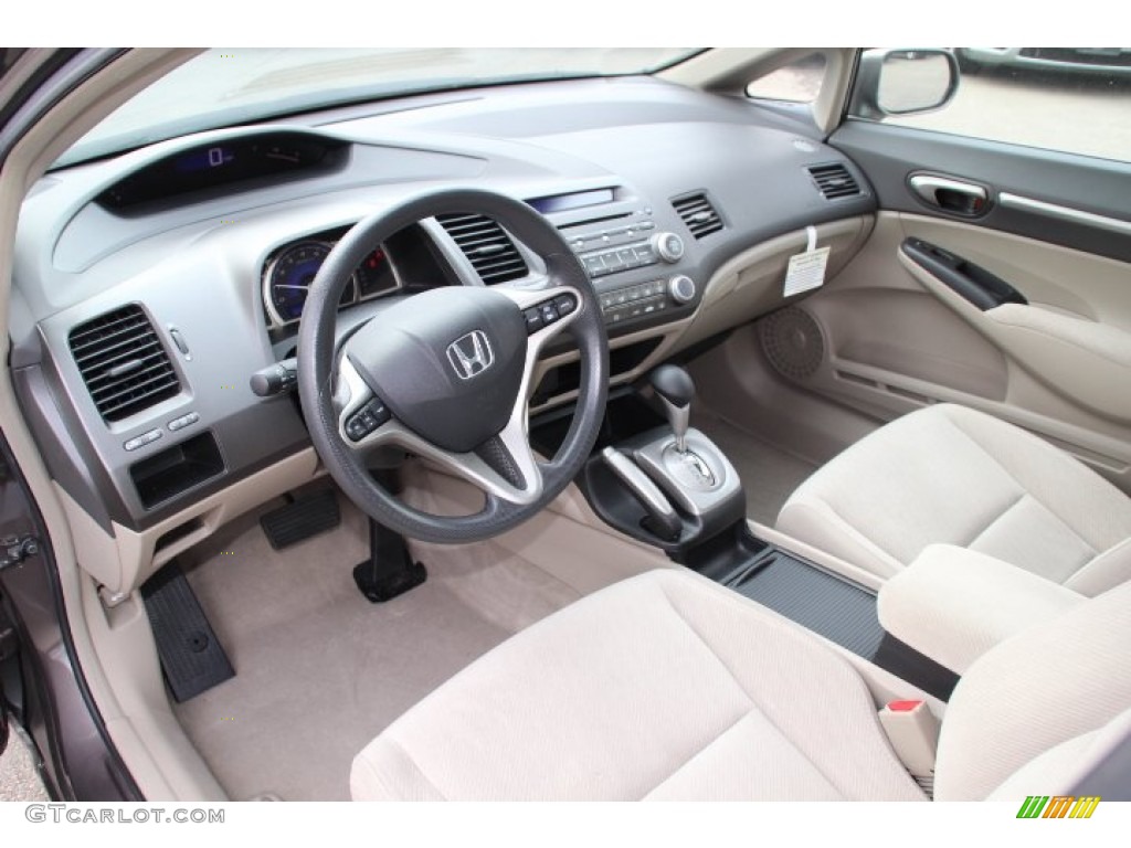 Beige Interior 2010 Honda Civic EX Sedan Photo #78256231