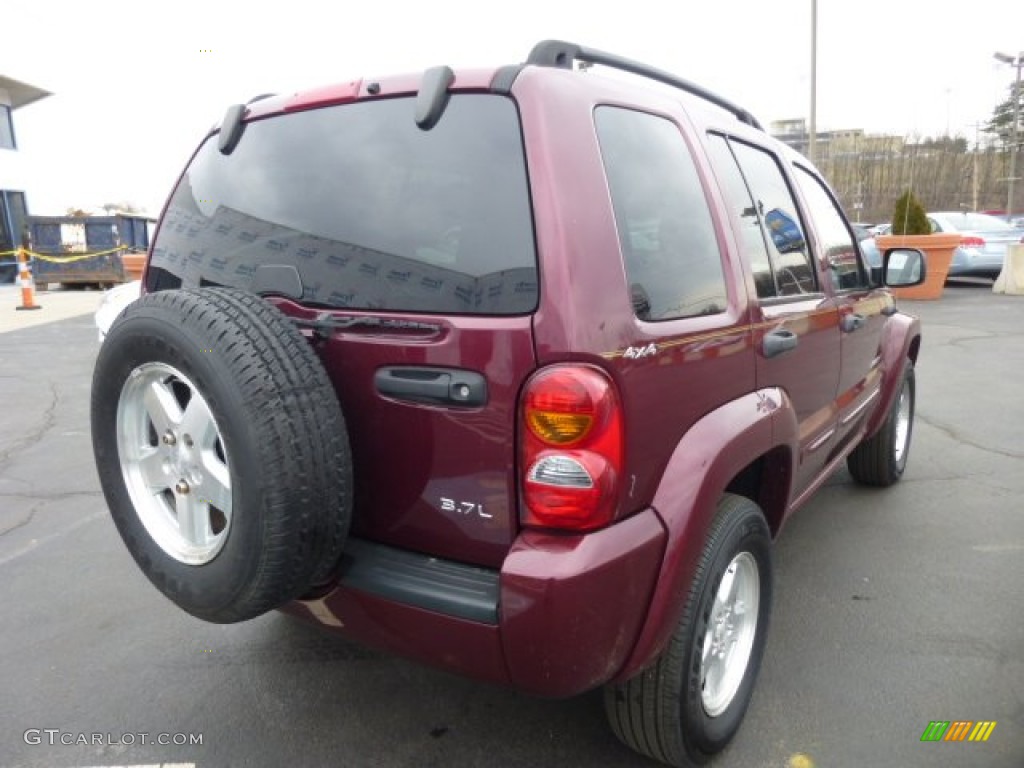 2002 Liberty Limited 4x4 - Dark Garnet Red Pearlcoat / Taupe photo #3