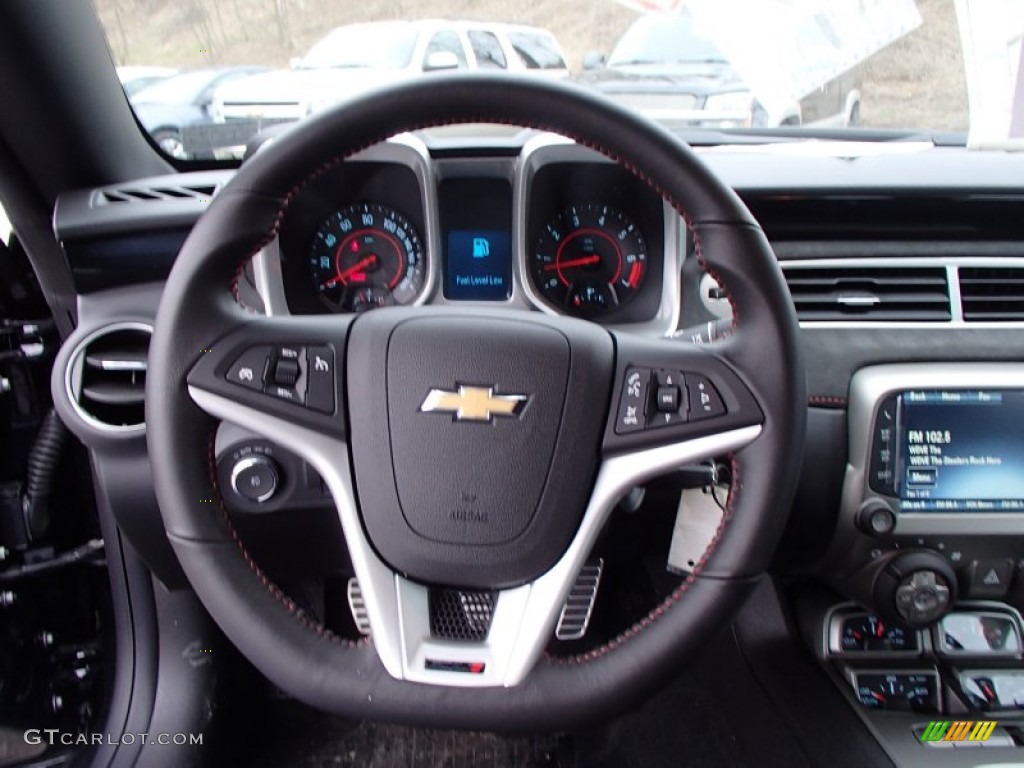 2013 Chevrolet Camaro ZL1 Convertible Black Steering Wheel Photo #78259094