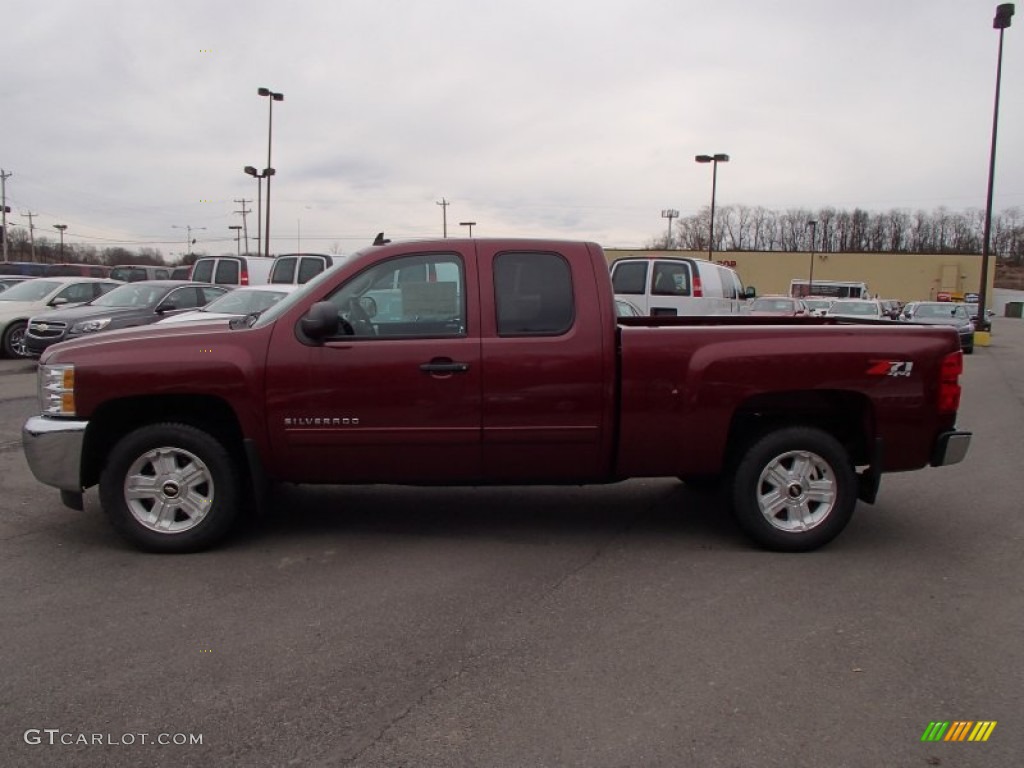 2013 Silverado 1500 LT Extended Cab 4x4 - Deep Ruby Metallic / Ebony photo #5