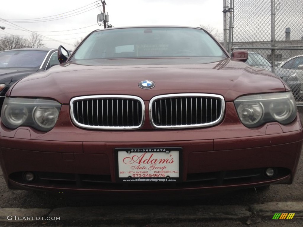 2002 7 Series 745i Sedan - Chiaretto Red Metallic / Black photo #2