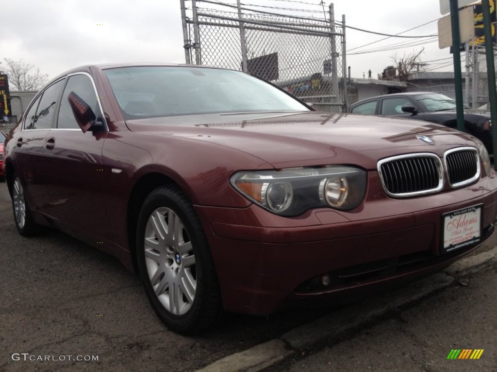 2002 7 Series 745i Sedan - Chiaretto Red Metallic / Black photo #3
