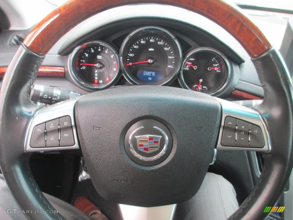 2008 Cadillac CTS 4 AWD Sedan Ebony Steering Wheel Photo #78259889