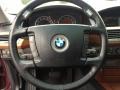 2002 BMW 7 Series Black Interior Steering Wheel Photo