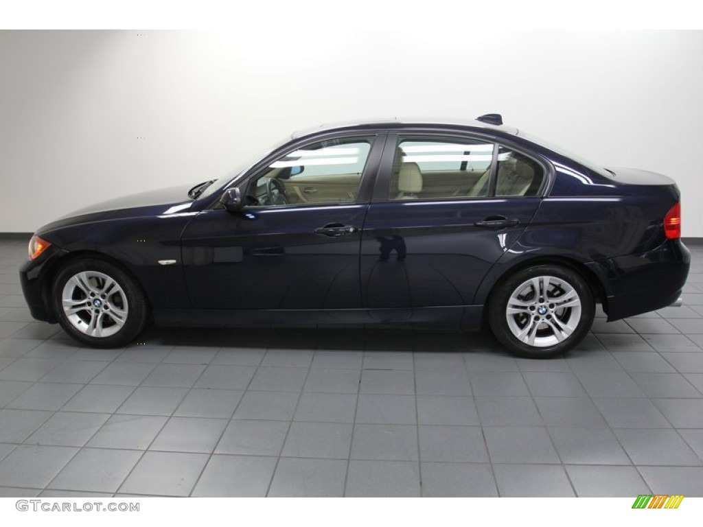 2008 3 Series 328i Sedan - Monaco Blue Metallic / Beige photo #2