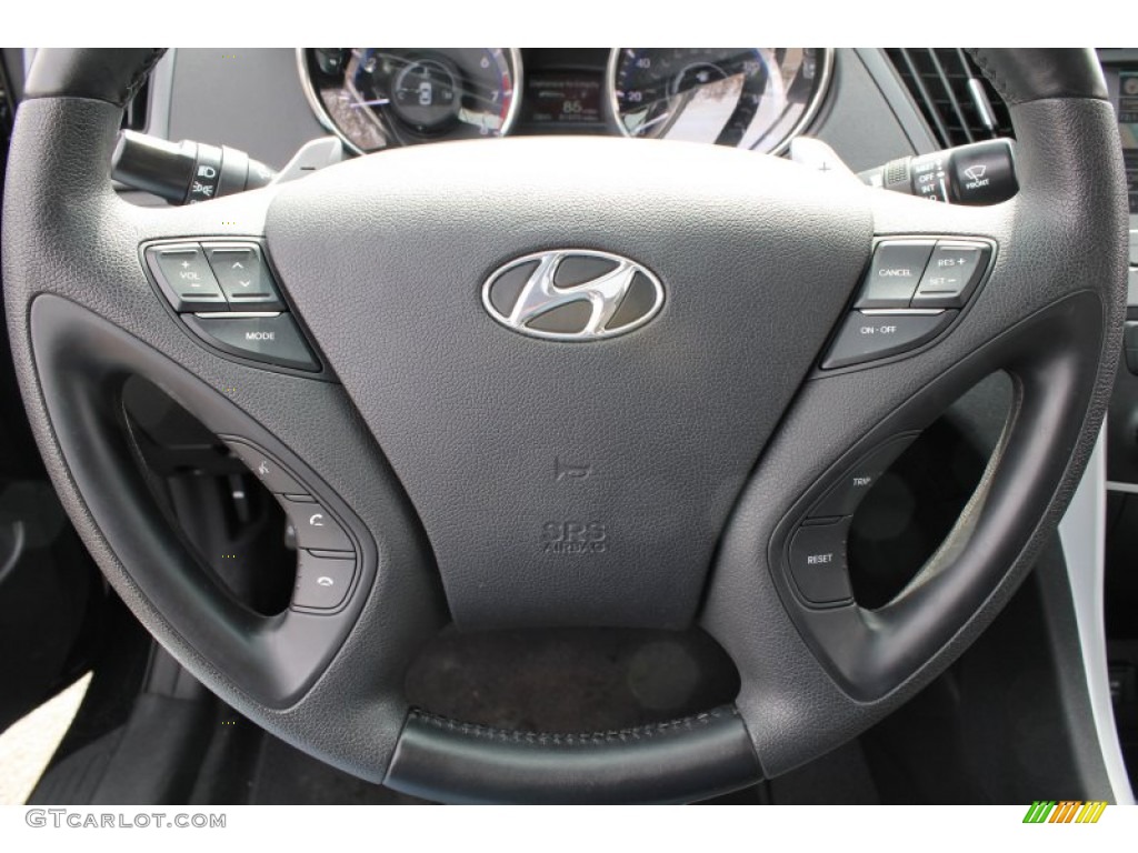 2011 Sonata SE - Midnight Black / Black photo #19