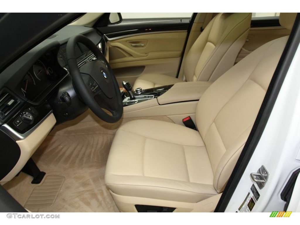 2012 5 Series ActiveHybrid 5 - Alpine White / Venetian Beige photo #3