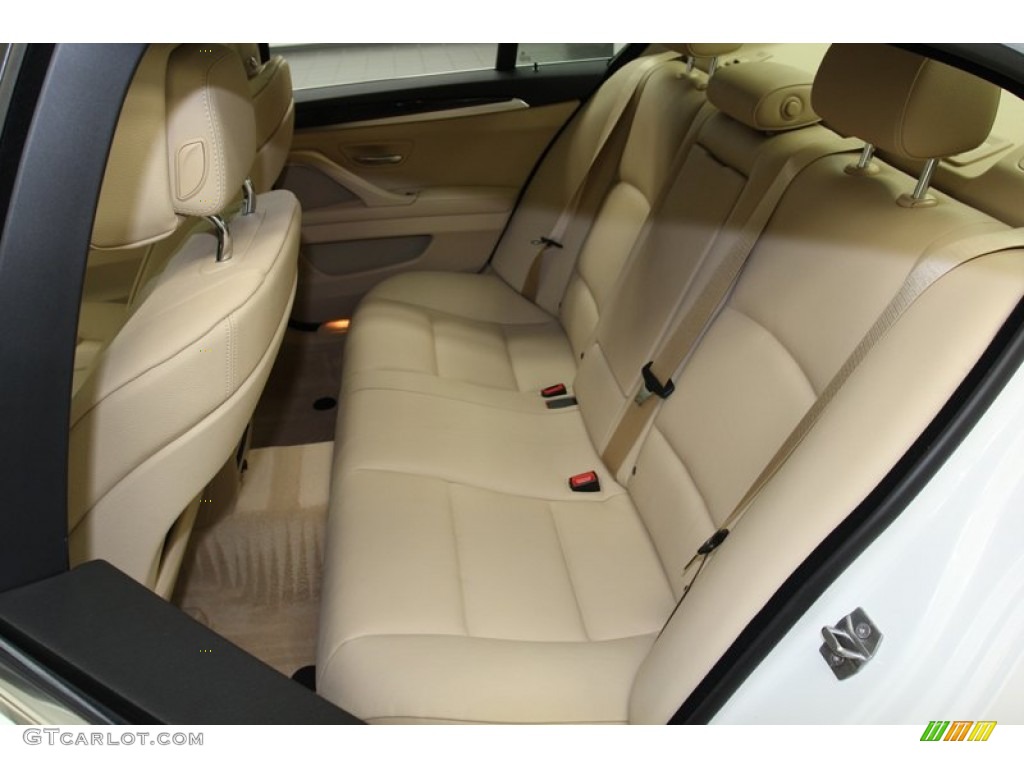 2012 5 Series ActiveHybrid 5 - Alpine White / Venetian Beige photo #14