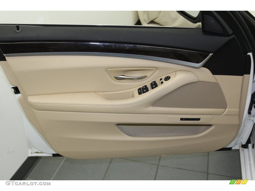 2012 BMW 5 Series ActiveHybrid 5 Venetian Beige Door Panel Photo #78264271