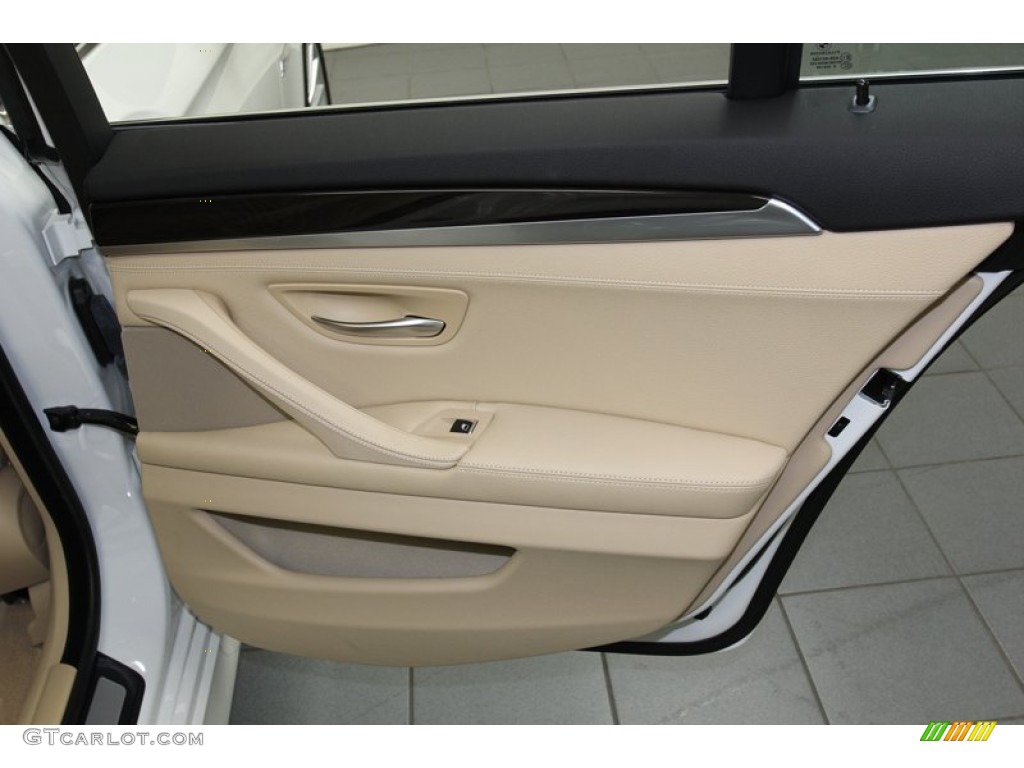 2012 BMW 5 Series ActiveHybrid 5 Venetian Beige Door Panel Photo #78264433