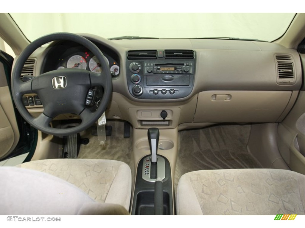 2001 Civic EX Coupe - Clover Green / Beige photo #4