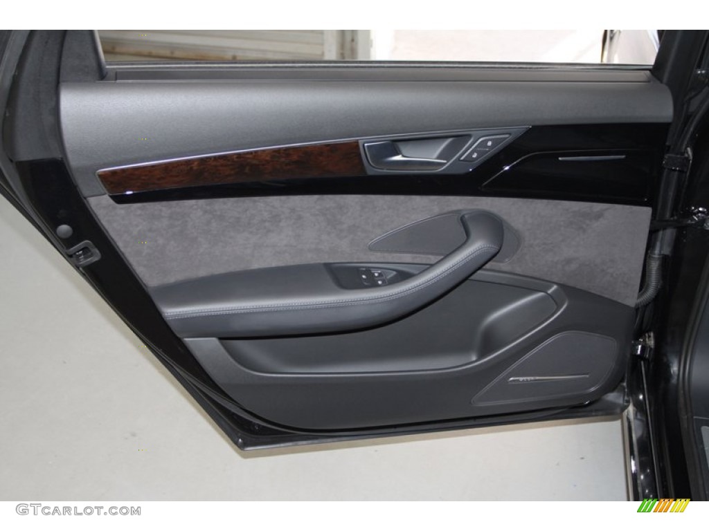 2012 Audi A8 L 4.2 quattro Black Door Panel Photo #78264694
