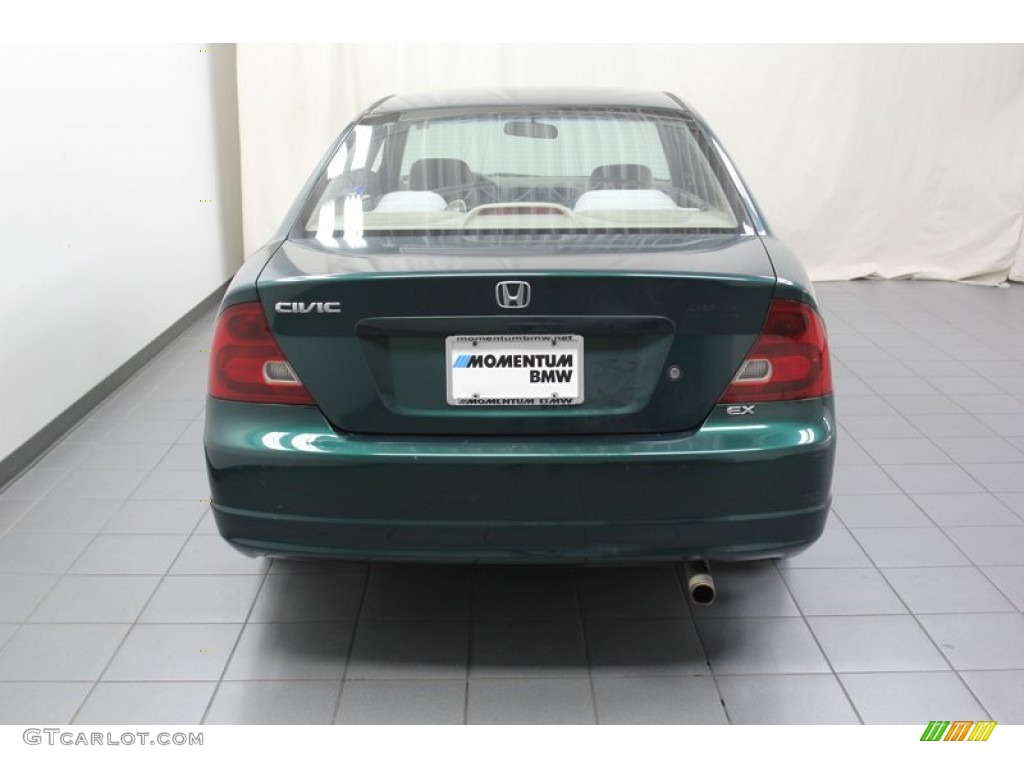 2001 Civic EX Coupe - Clover Green / Beige photo #11