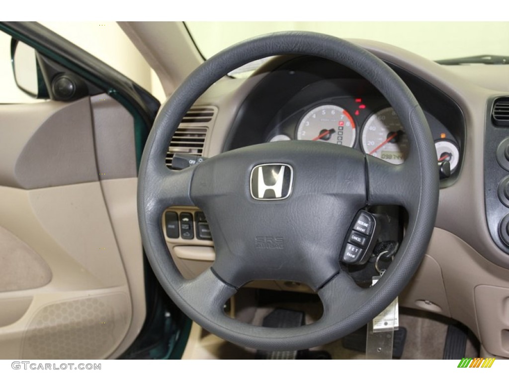 2001 Civic EX Coupe - Clover Green / Beige photo #21