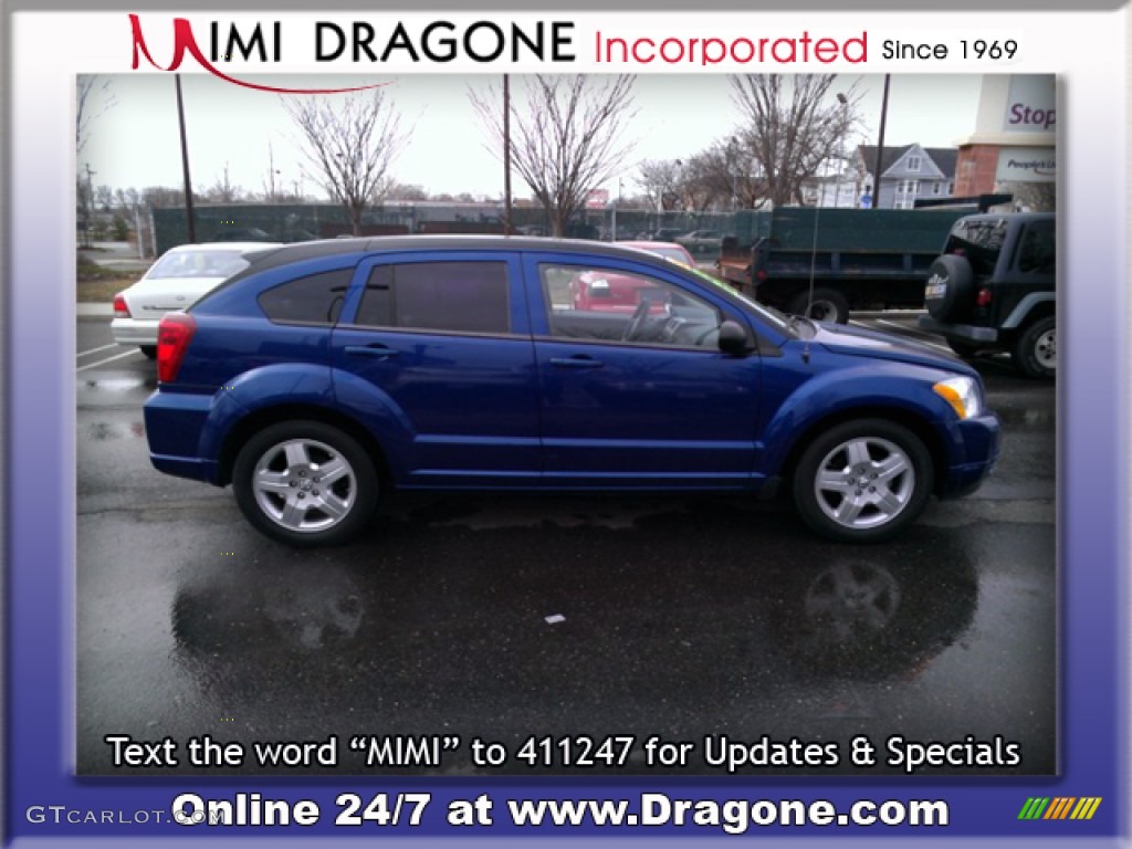 2009 Caliber SXT - Deep Water Blue Pearl / Dark Slate Gray photo #4
