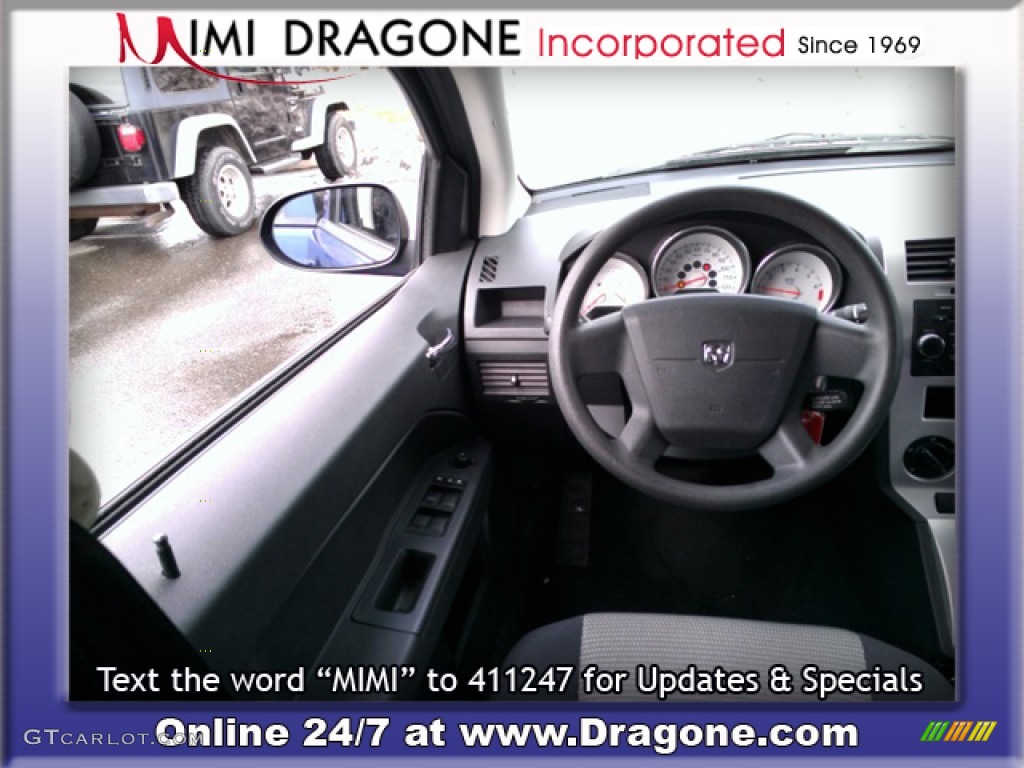2009 Caliber SXT - Deep Water Blue Pearl / Dark Slate Gray photo #11