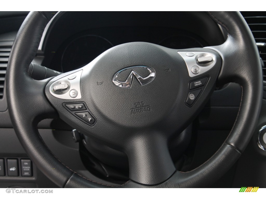 2012 Infiniti FX 35 AWD Graphite Steering Wheel Photo #78266907