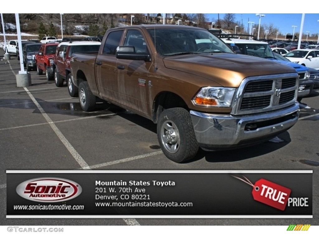 2011 Ram 2500 HD Laramie Longhorn Crew Cab 4x4 - Saddle Brown Pearl / Dark Slate/Medium Graystone photo #1