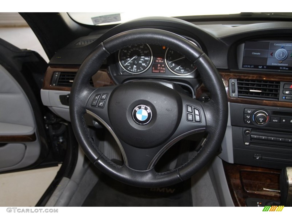2007 BMW 3 Series 328i Convertible Grey Steering Wheel Photo #78268426