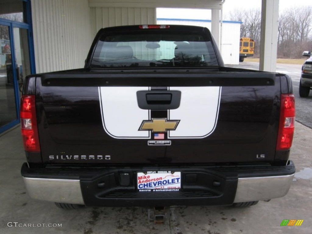 2008 Silverado 1500 LS Extended Cab 4x4 - Dark Cherry Metallic / Dark Titanium photo #4