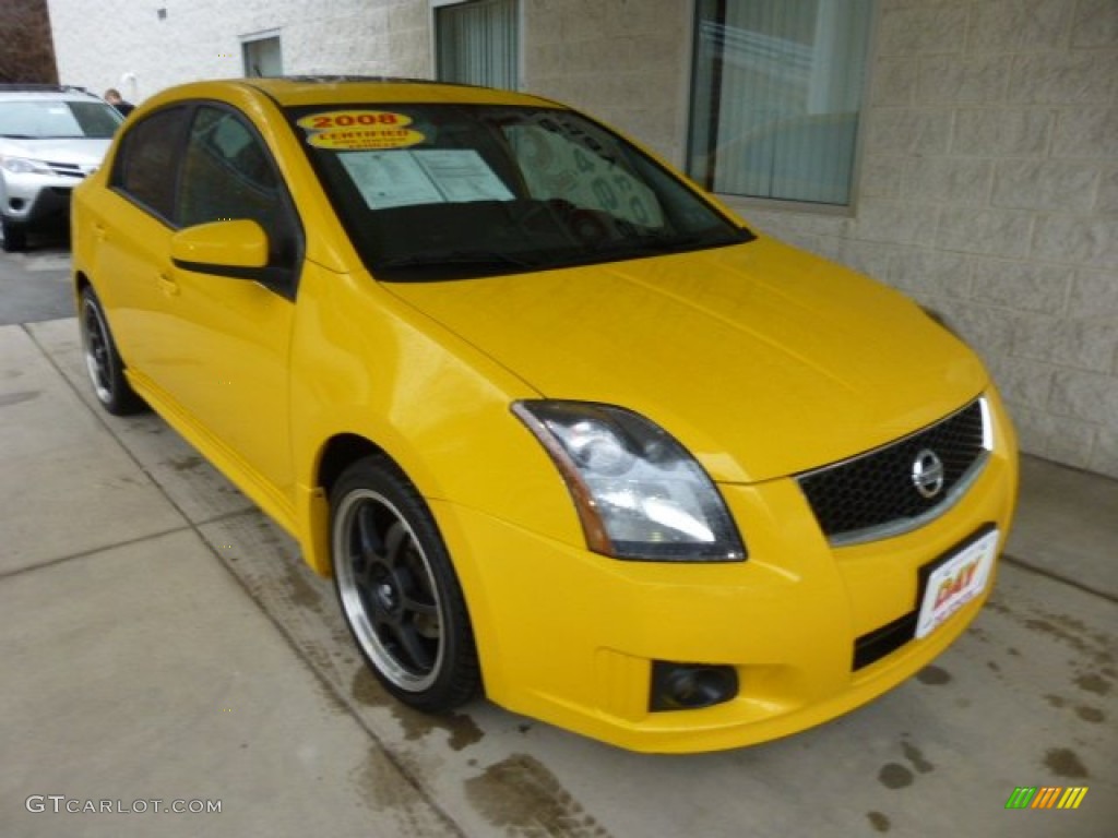 2008 Sentra SE-R - Solar Yellow / SE-R Charcoal photo #7