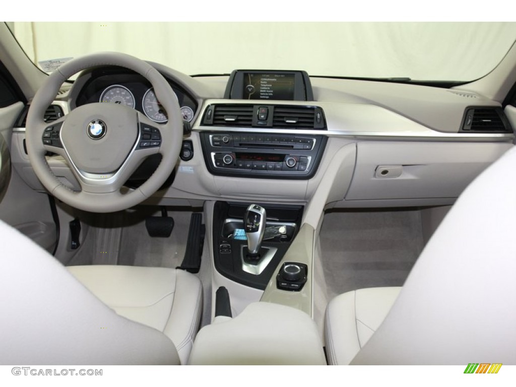 2012 BMW 3 Series 328i Sedan Oyster/Dark Oyster Dashboard Photo #78269962