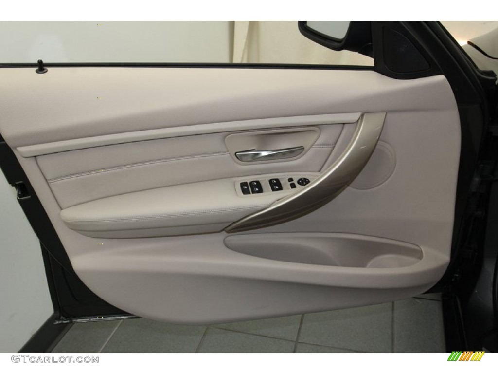 2012 BMW 3 Series 328i Sedan Oyster/Dark Oyster Door Panel Photo #78270206