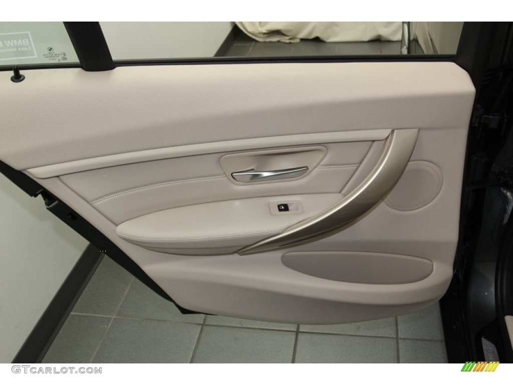 2012 BMW 3 Series 328i Sedan Oyster/Dark Oyster Door Panel Photo #78270669