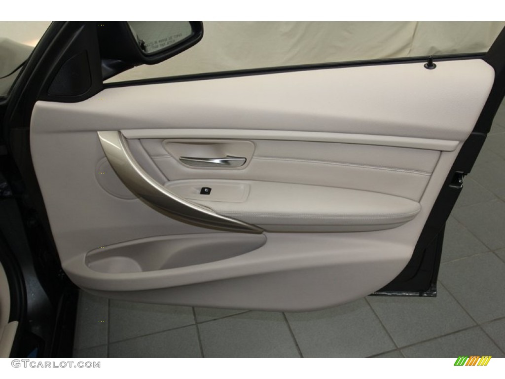 2012 BMW 3 Series 328i Sedan Oyster/Dark Oyster Door Panel Photo #78270901