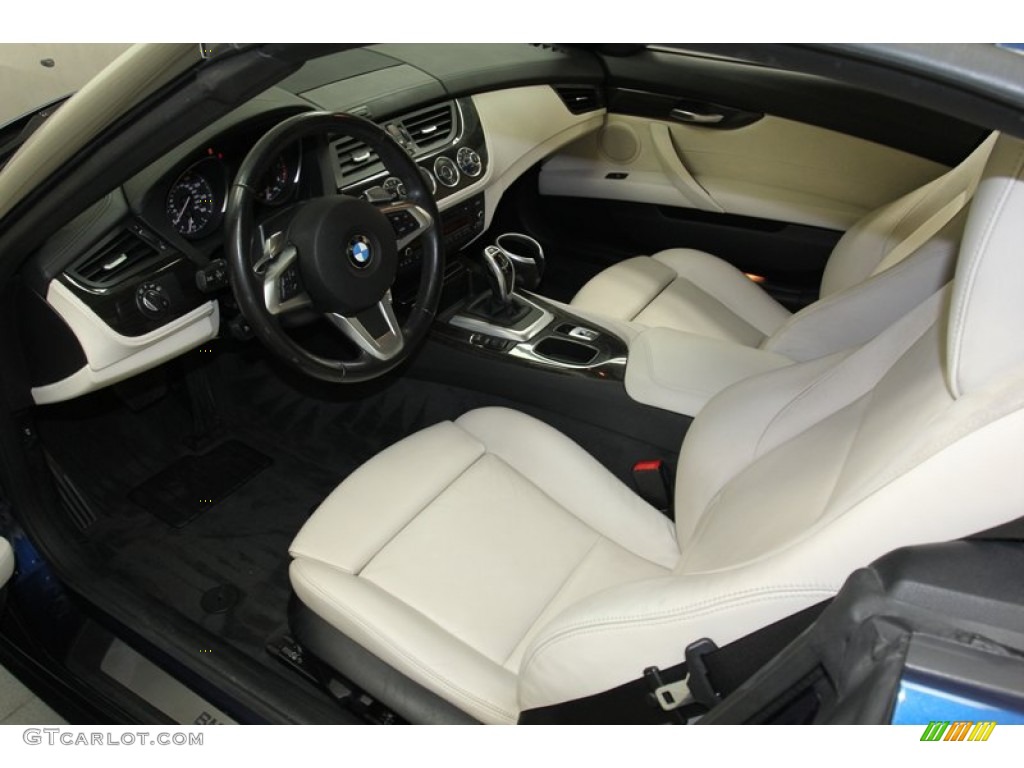 Ivory White Nappa Leather Interior 2009 BMW Z4 sDrive35i Roadster Photo #78271073