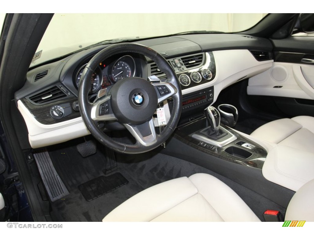 Ivory White Nappa Leather Interior 2009 BMW Z4 sDrive35i Roadster Photo #78271096