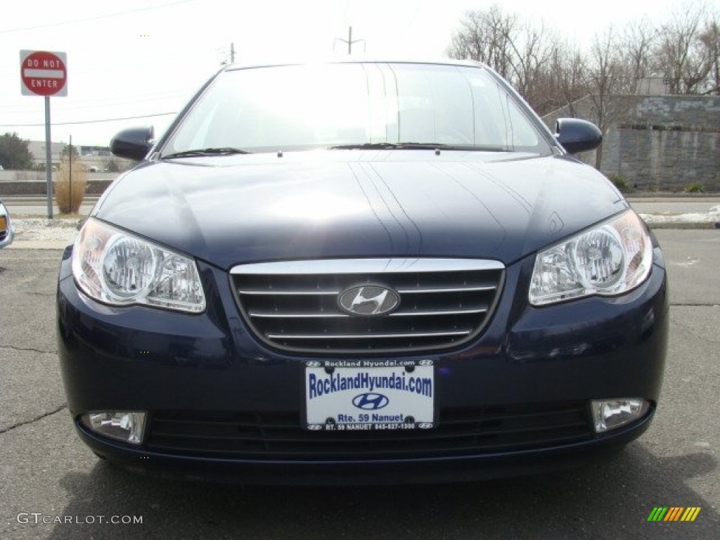 2009 Elantra GLS Sedan - Regatta Blue / Beige photo #2
