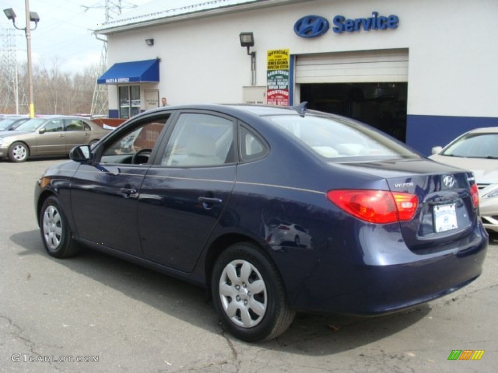 2009 Elantra GLS Sedan - Regatta Blue / Beige photo #6