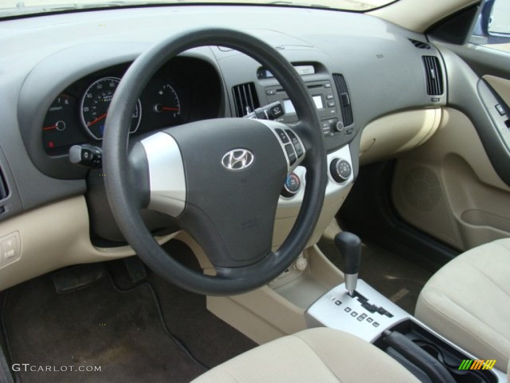 2009 Elantra GLS Sedan - Regatta Blue / Beige photo #9