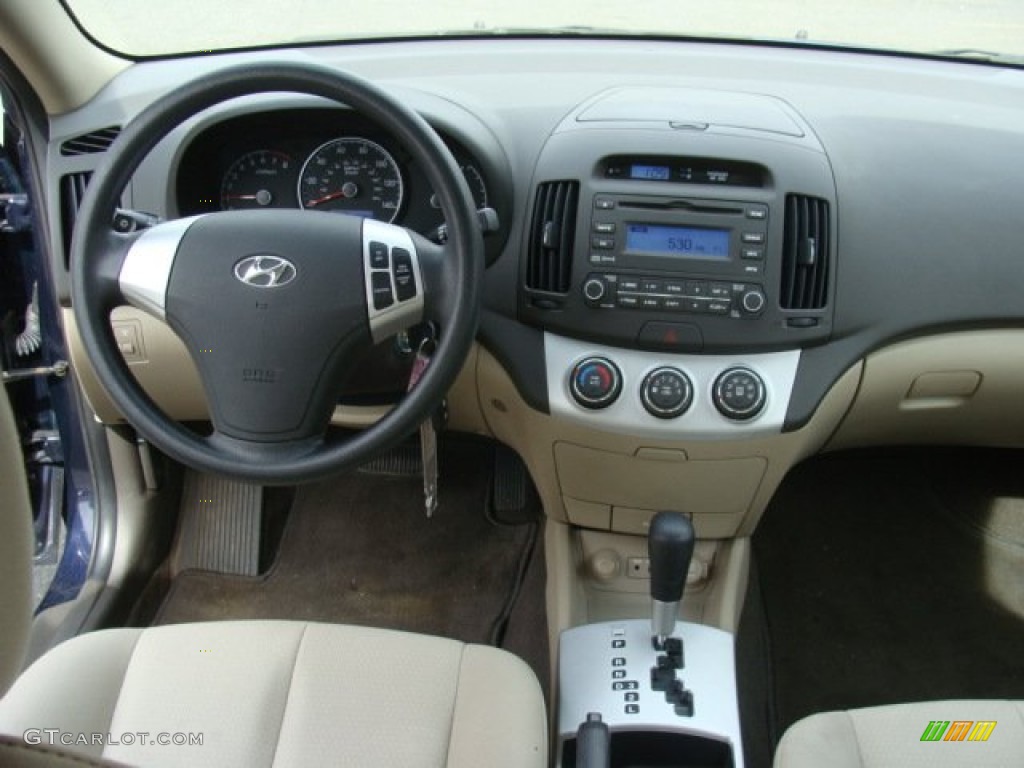 2009 Elantra GLS Sedan - Regatta Blue / Beige photo #11