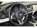 Ivory White Nappa Leather 2009 BMW Z4 sDrive35i Roadster Steering Wheel