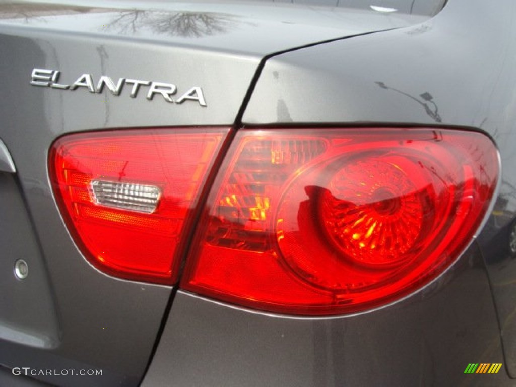 2008 Elantra SE Sedan - Carbon Gray Metallic / Gray photo #22