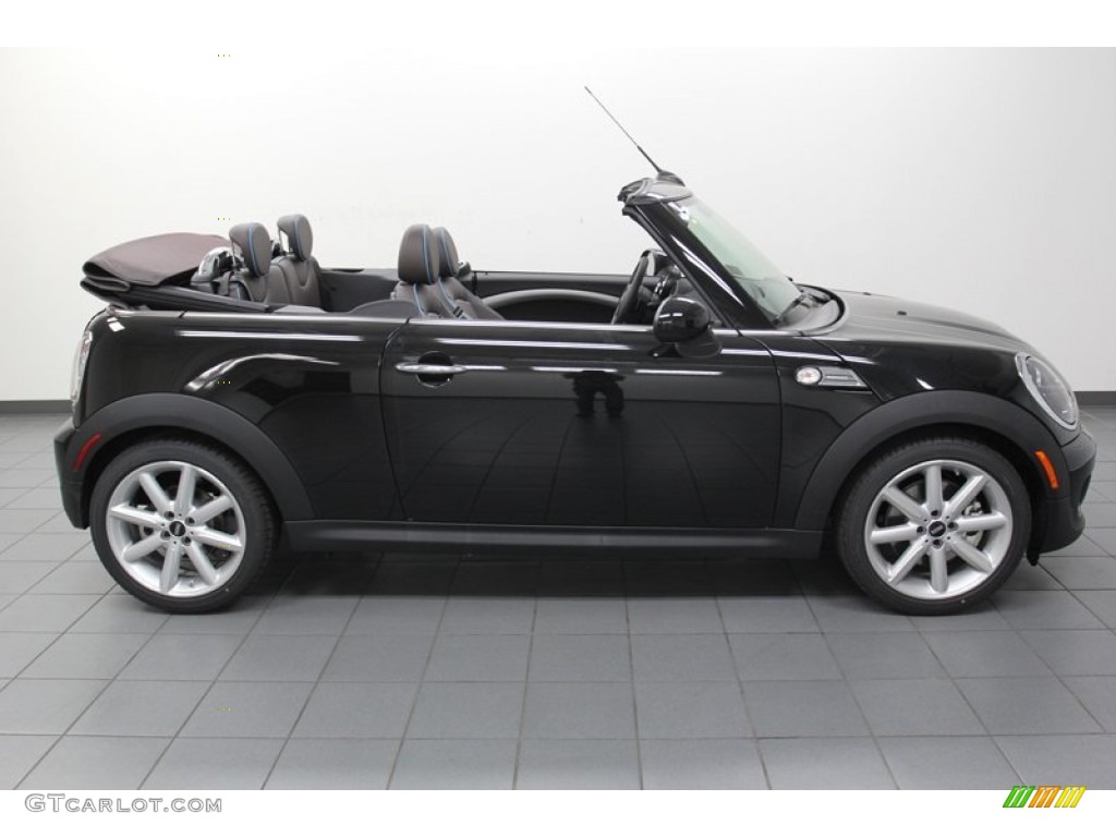Midnight Black Metallic 2013 Mini Cooper S Convertible Highgate Package Exterior Photo #78273976