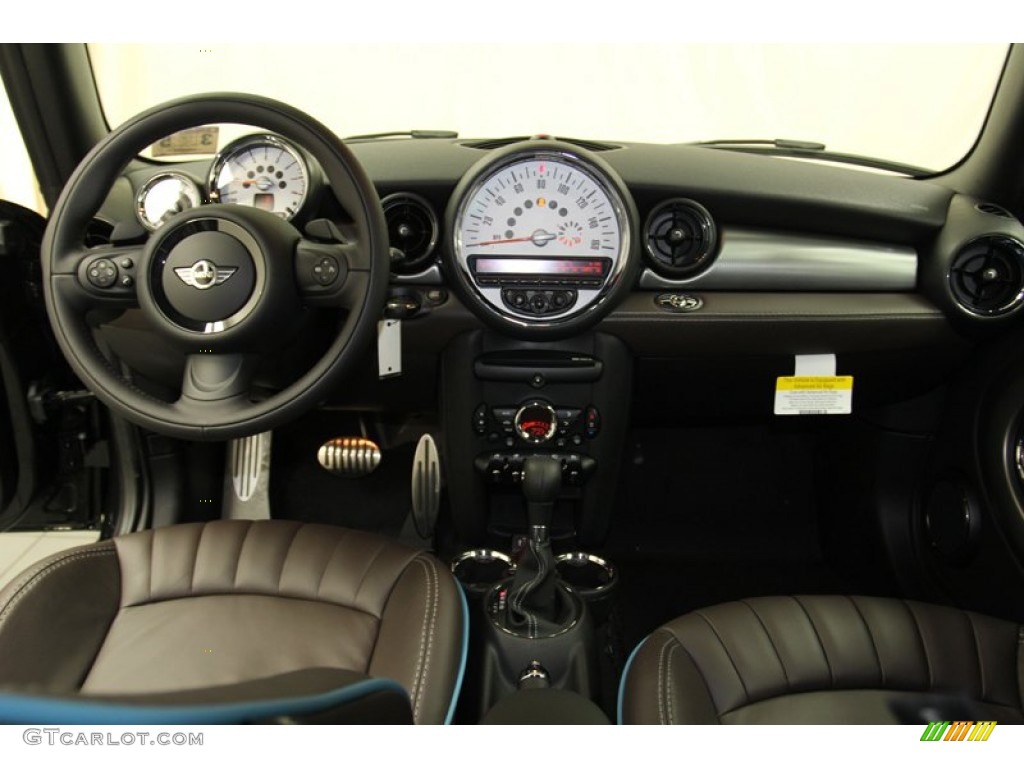 2013 Mini Cooper S Convertible Highgate Package Dark Truffle Lounge Leather Dashboard Photo #78274012