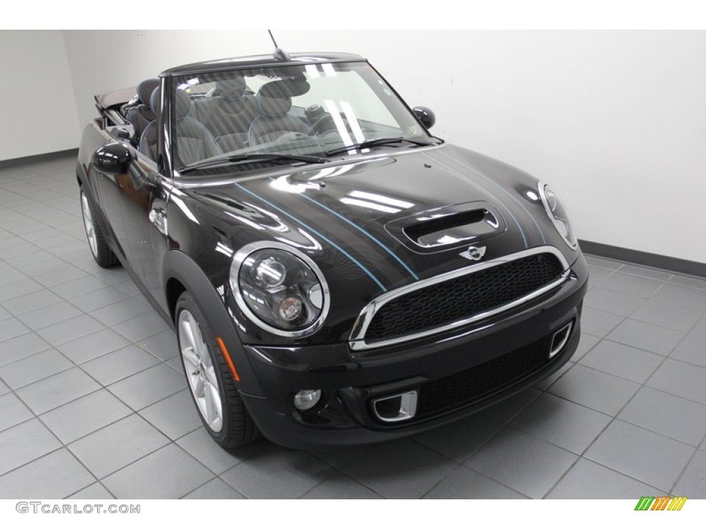Dark Truffle Lounge Leather Interior 2013 Mini Cooper S Convertible Highgate Package Photo #78274032