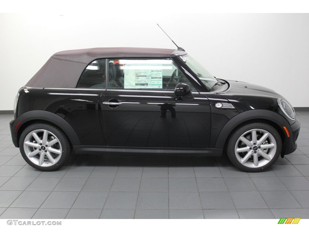 Midnight Black Metallic 2013 Mini Cooper S Convertible Highgate Package Exterior Photo #78274048