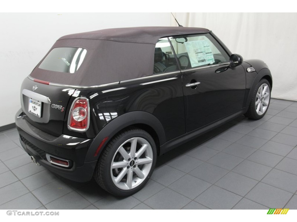 Midnight Black Metallic 2013 Mini Cooper S Convertible Highgate Package Exterior Photo #78274105