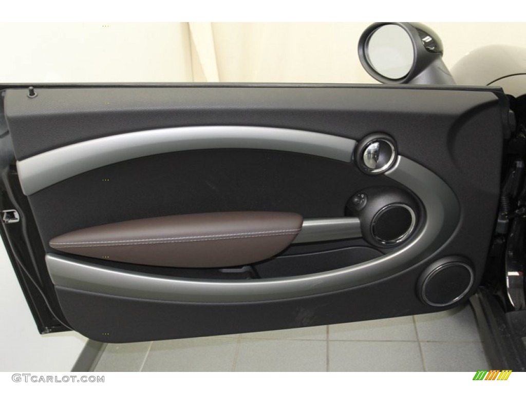 2013 Mini Cooper S Convertible Highgate Package Dark Truffle Lounge Leather Door Panel Photo #78274201