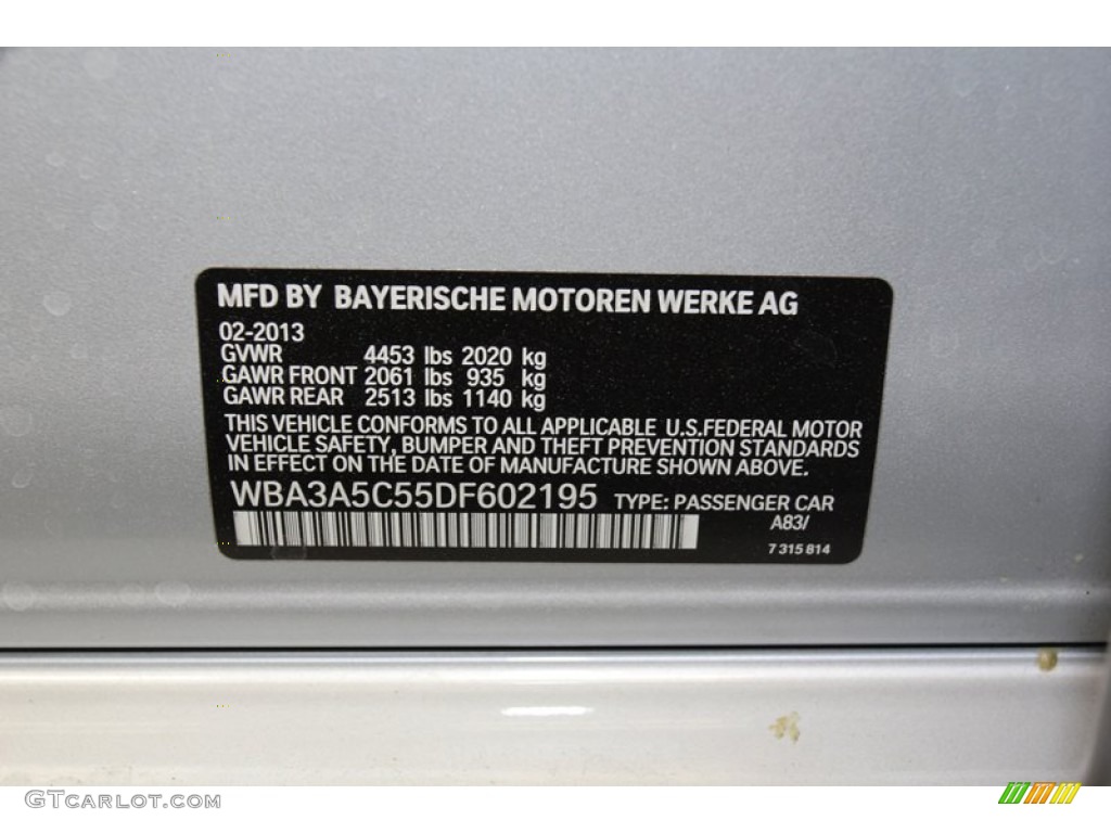 2013 3 Series 328i Sedan - Glacier Silver Metallic / Black photo #10