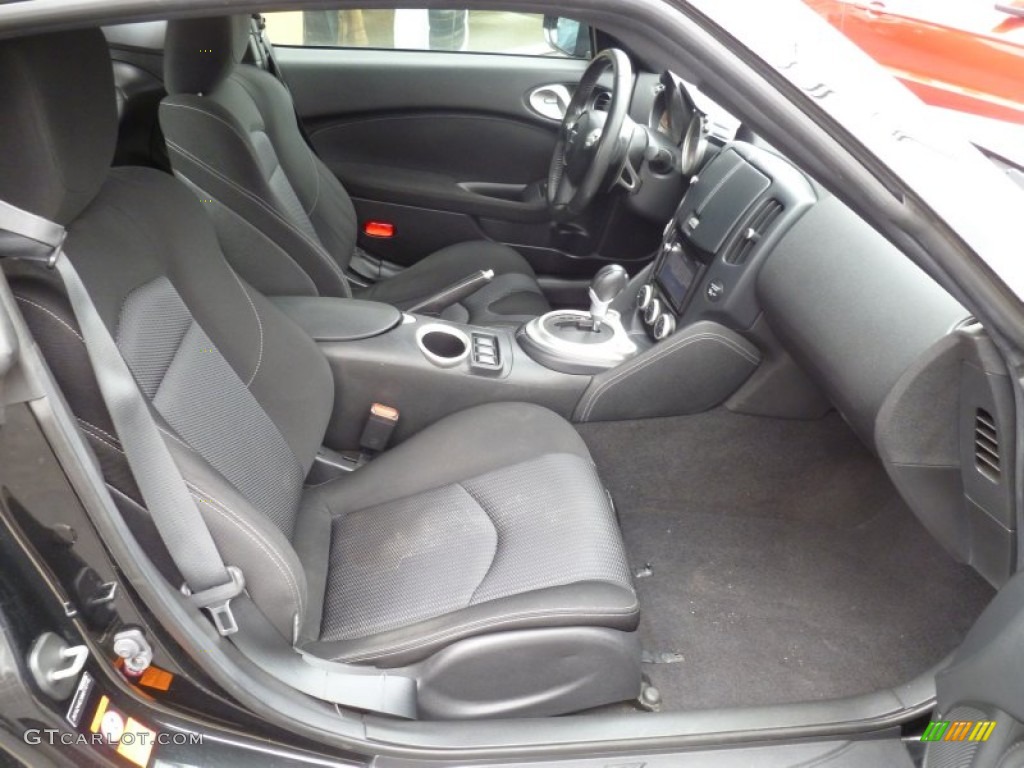 Black Cloth Interior 2009 Nissan 370Z Coupe Photo #78275770